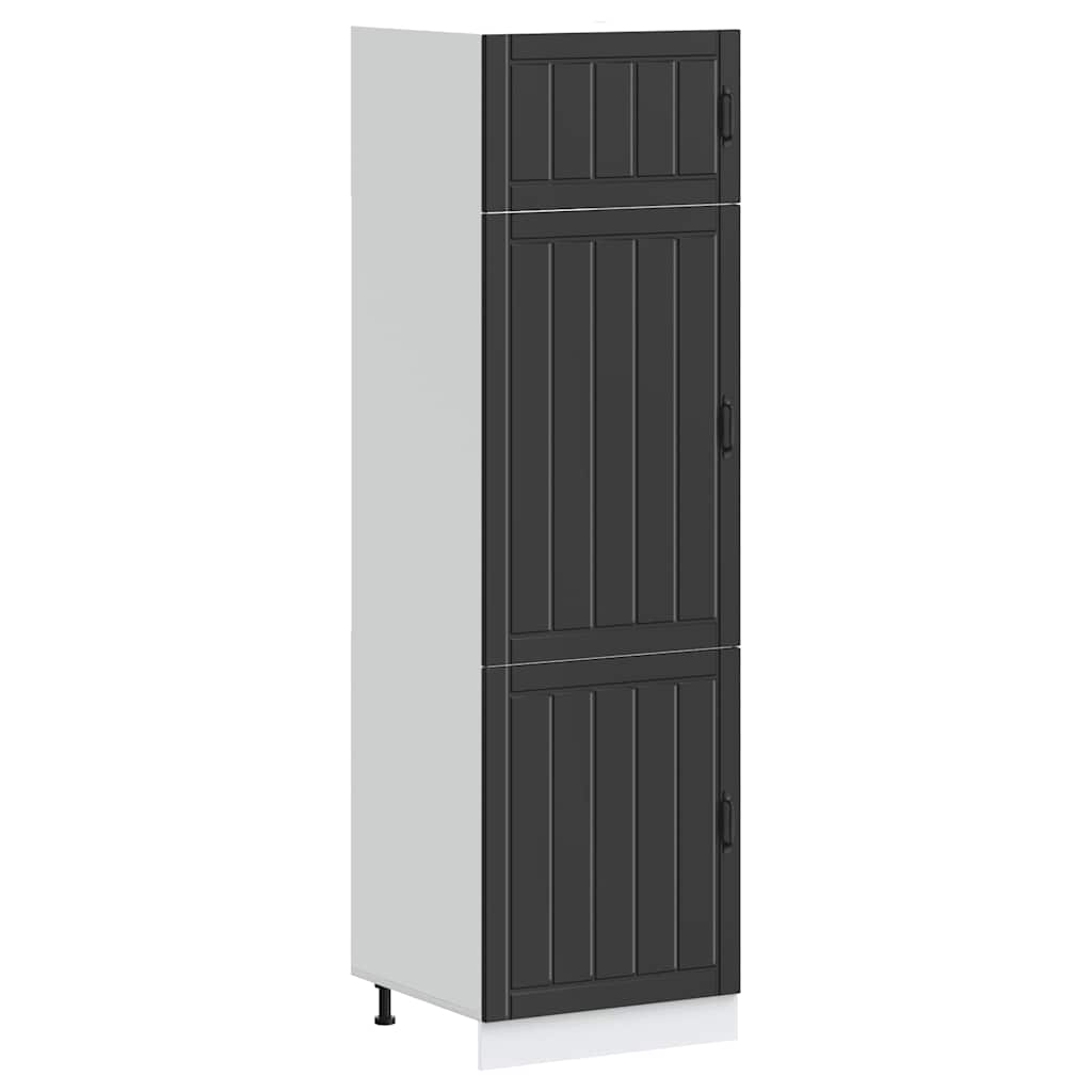 Kitchen Cupboard Lucca Black Engineered Wood - Brittle & Co