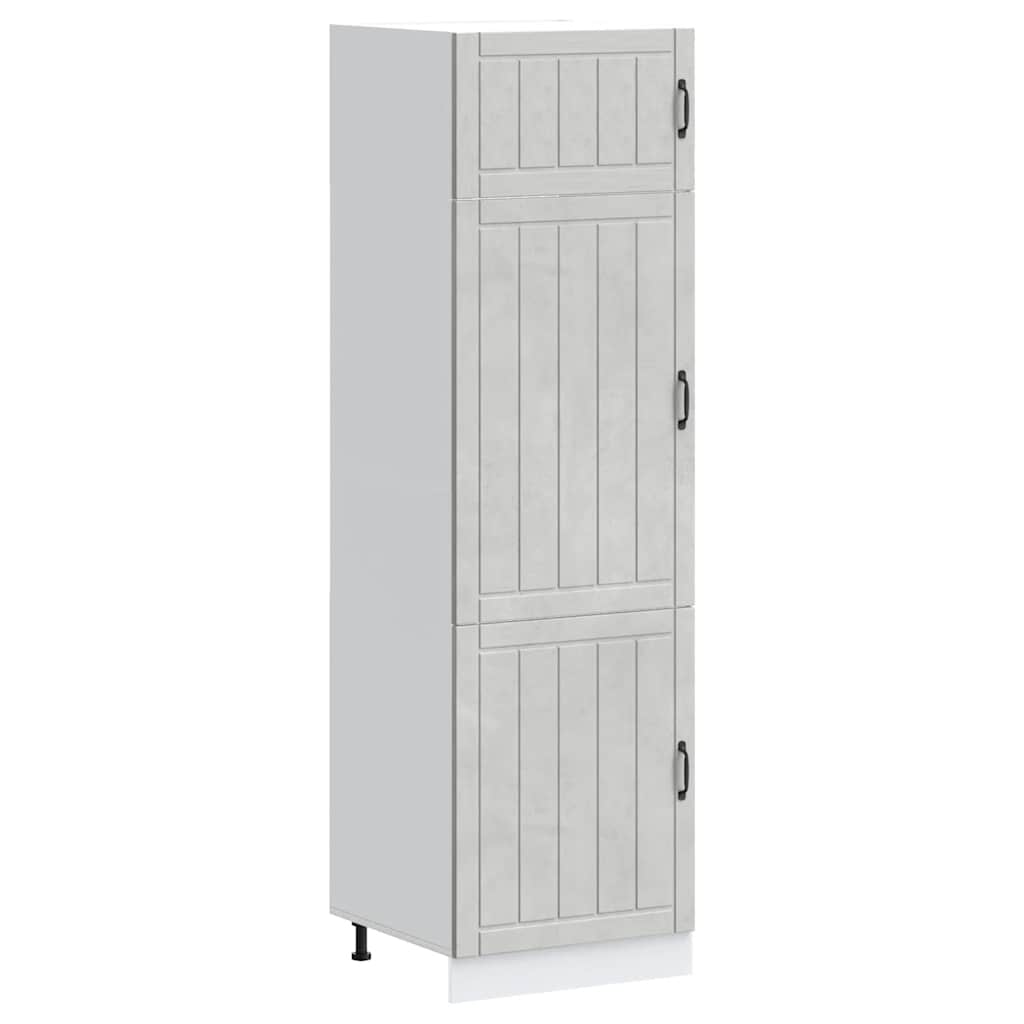 Kitchen Cupboard Lucca Concrete Grey Engineered Wood - Sid & Sam