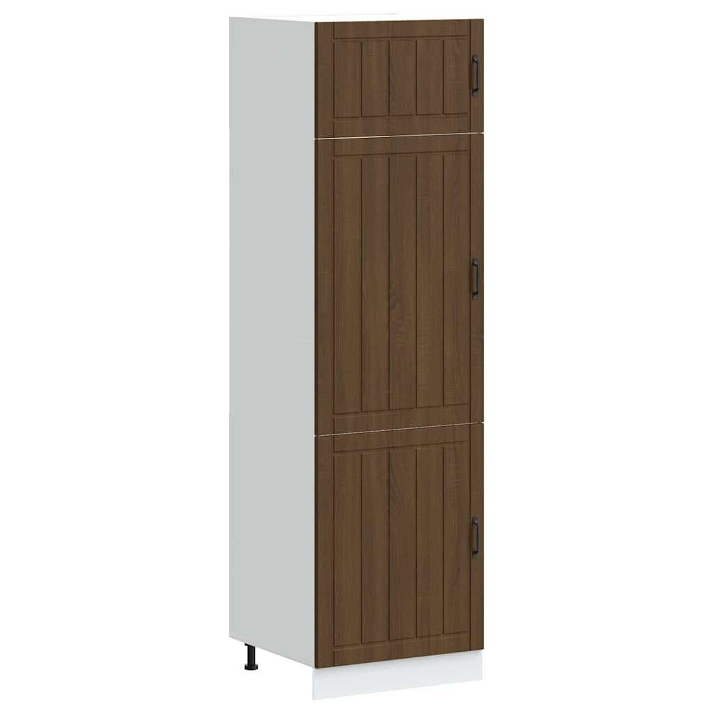 Kitchen Cupboard Lucca Brown Oak Engineered Wood - Tyrell & Tyrell