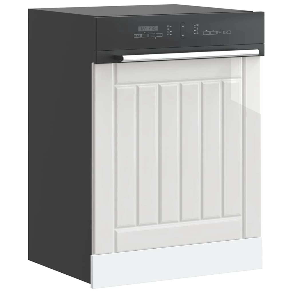 Dishwasher Panel Lucca High Gloss White Engineered Wood - Design Hut