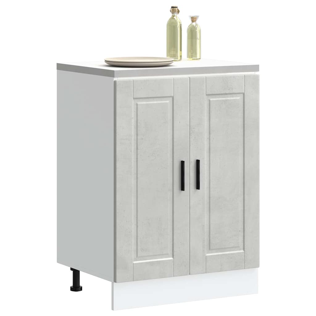 Kitchen Base Cabinet Porto Concrete Grey Engineered Wood - Decor Base
