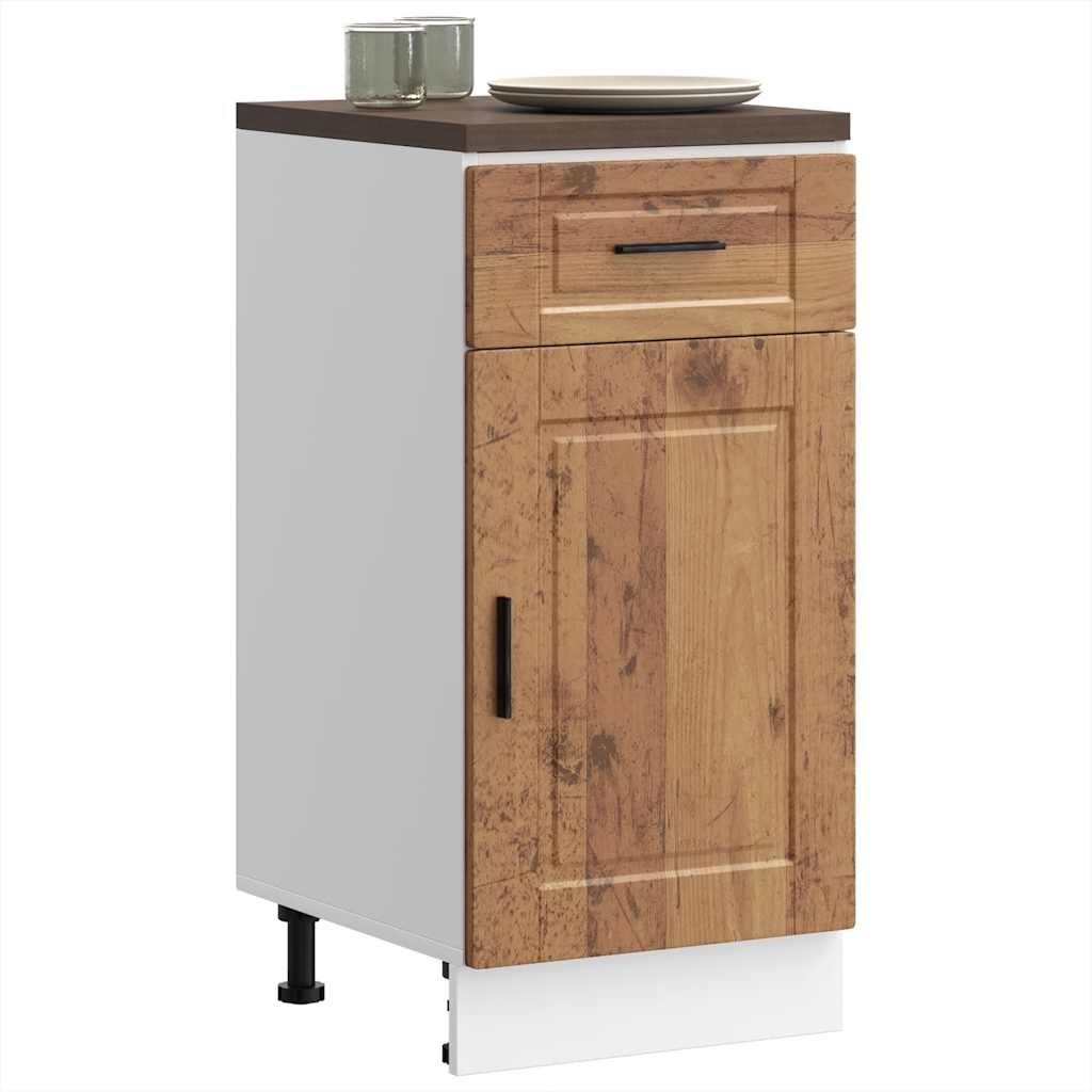 Kitchen Base Cabinet Porto Old Wood Engineered Wood - Design Hut