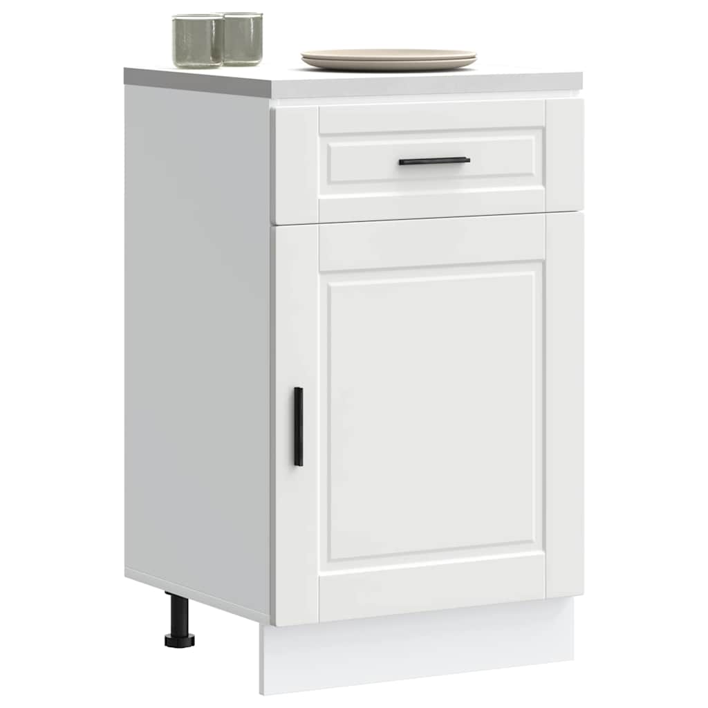 Kitchen Base Cabinet Porto White Engineered Wood - Merlin Deals