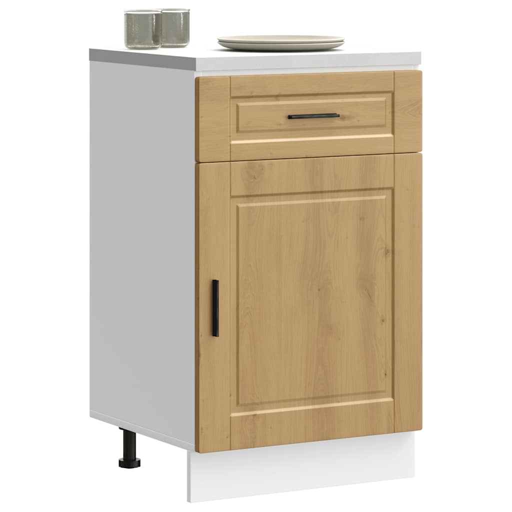 Kitchen Base Cabinet Porto Artisan Oak Engineered Wood - Decor Base