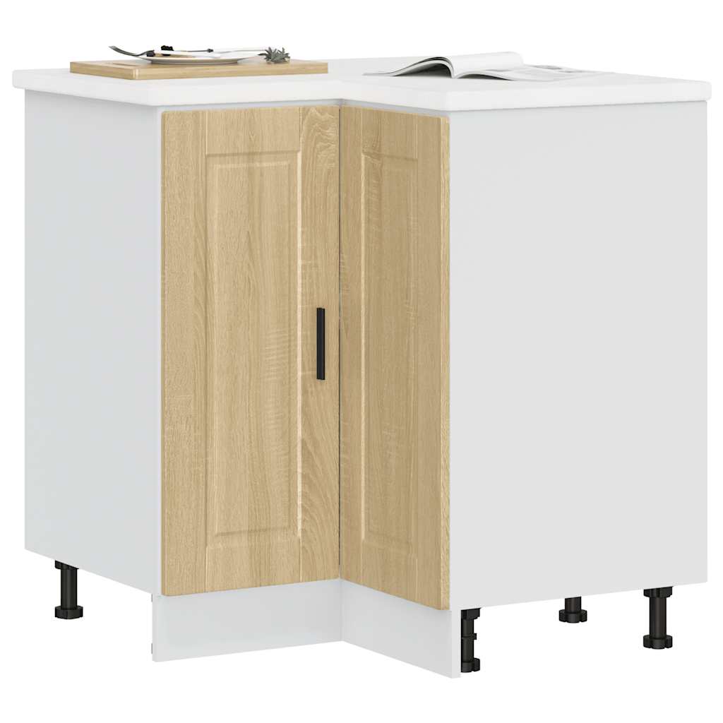 Kitchen Corner Base Cabinet Porto Sonoma Oak Engineered Wood - R and M Furniture