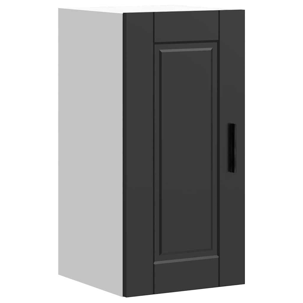 Kitchen Wall Cabinet Porto Black Engineered Wood - Style and Chic