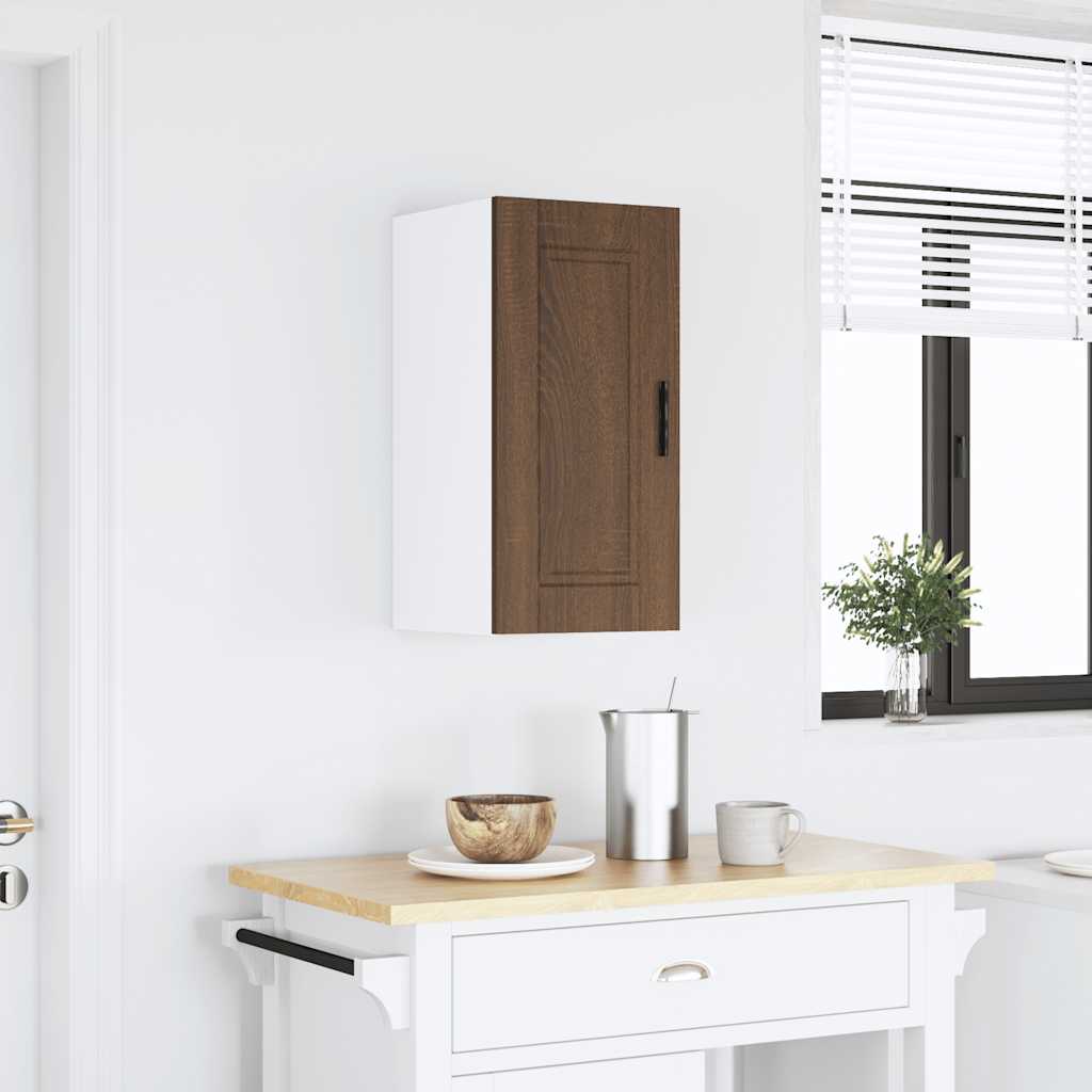 Kitchen Wall Cabinet Porto Brown Oak Engineered Wood - Unbeatable Bargains