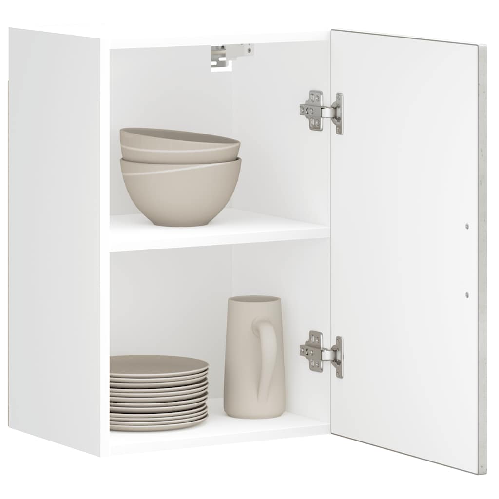 Kitchen Wall Cabinet Porto Concrete Grey Engineered Wood - Brittle & Co