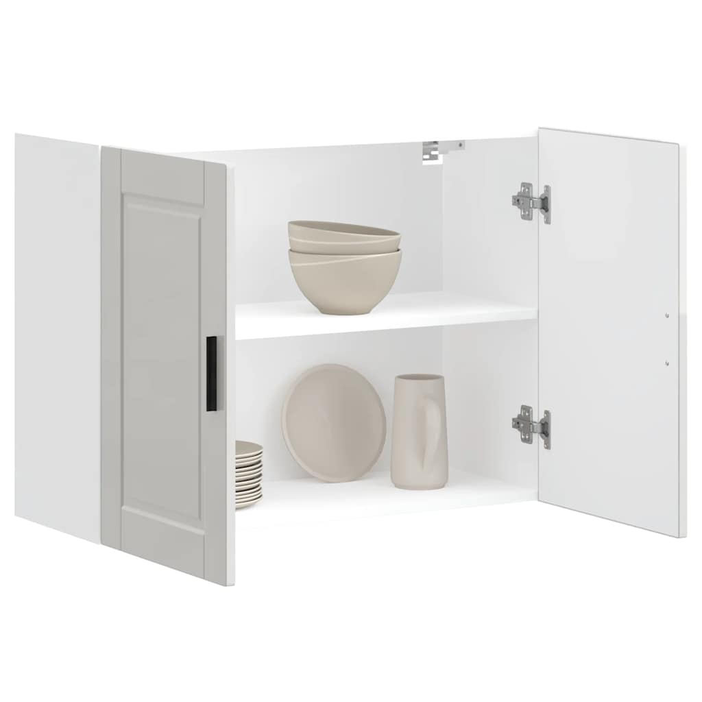 Kitchen Wall Cabinet Porto High Gloss White Engineered Wood - Unbeatable Bargains