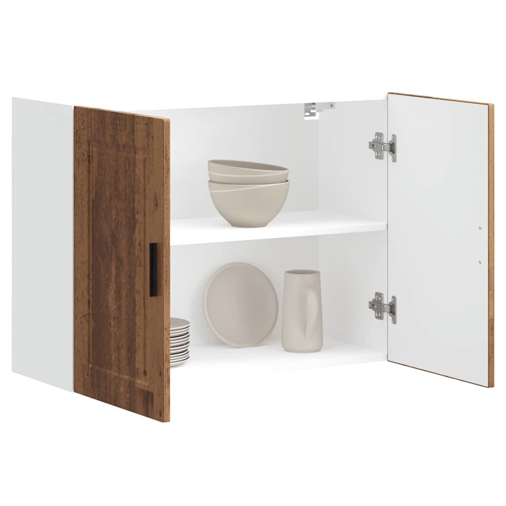 Kitchen Wall Cabinet Porto Old Wood Engineered Wood - All Things Good