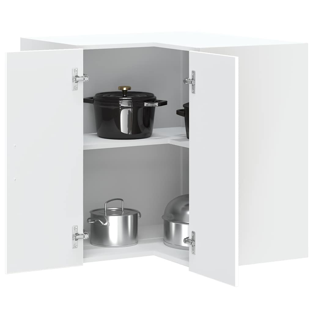 Kitchen Wall Corner Cabinet Porto White Engineered Wood - Casper Homes