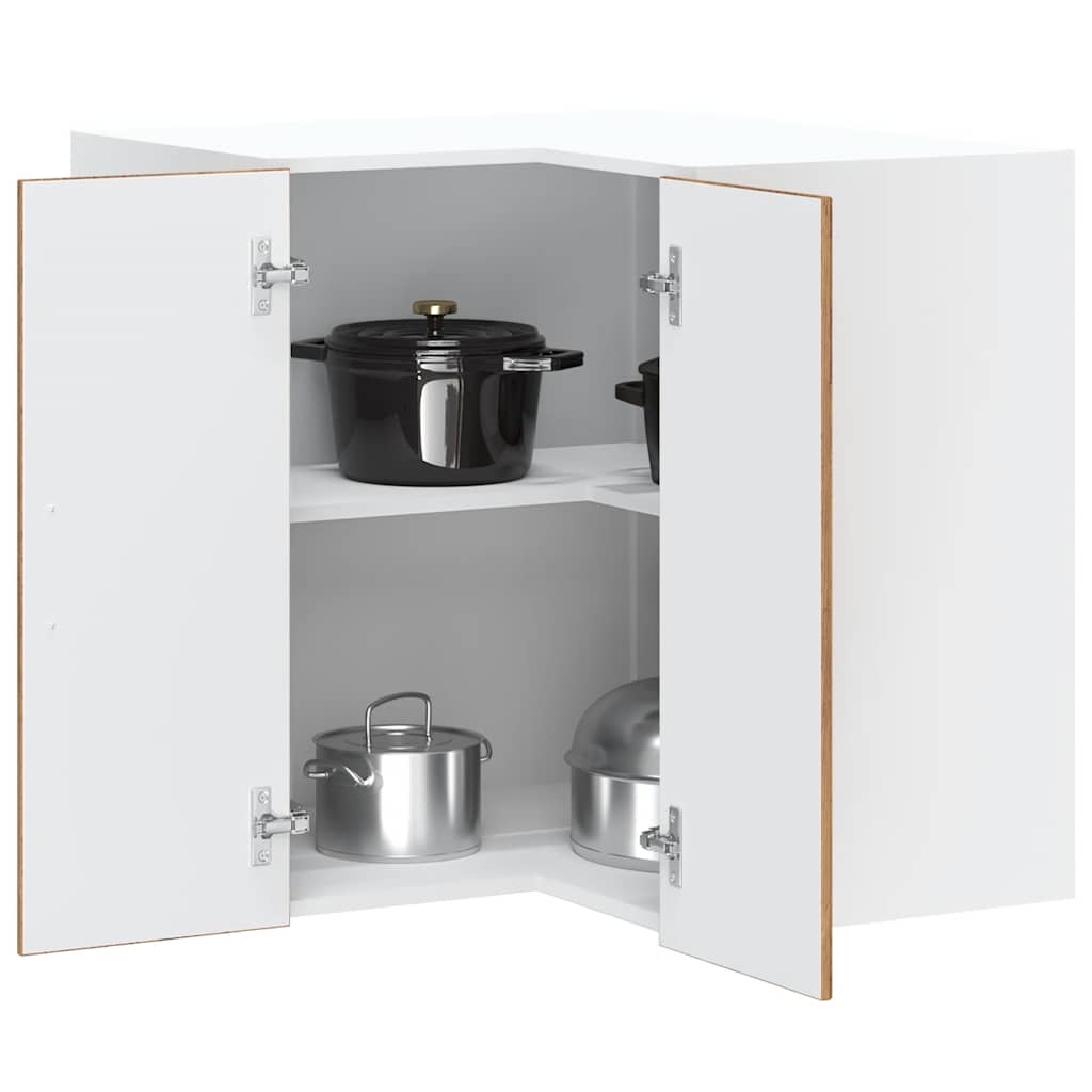 Kitchen Wall Corner Cabinet "Porto" Old Wood Engineered Wood - Direct Imports