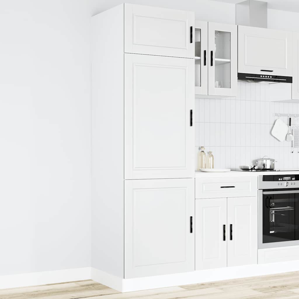 Kitchen Cupboard "Porto" White Engineered Wood - Merkel Designers