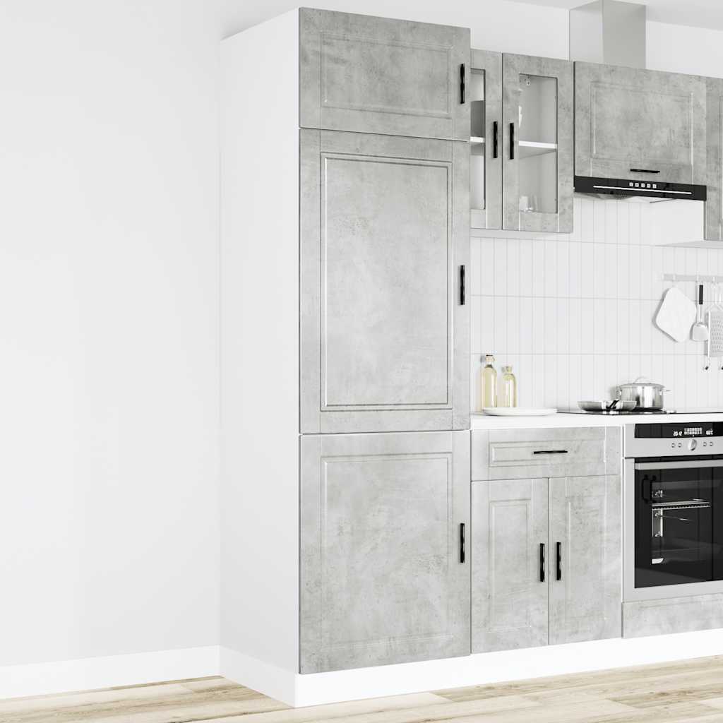 Kitchen Cupboard "Porto" Concrete Grey Engineered Wood - Design Hut