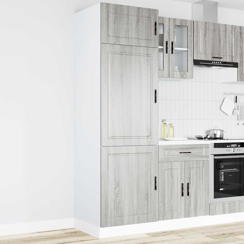 Kitchen Cupboard "Porto" Grey Sonoma Engineered Wood - Style and Chic