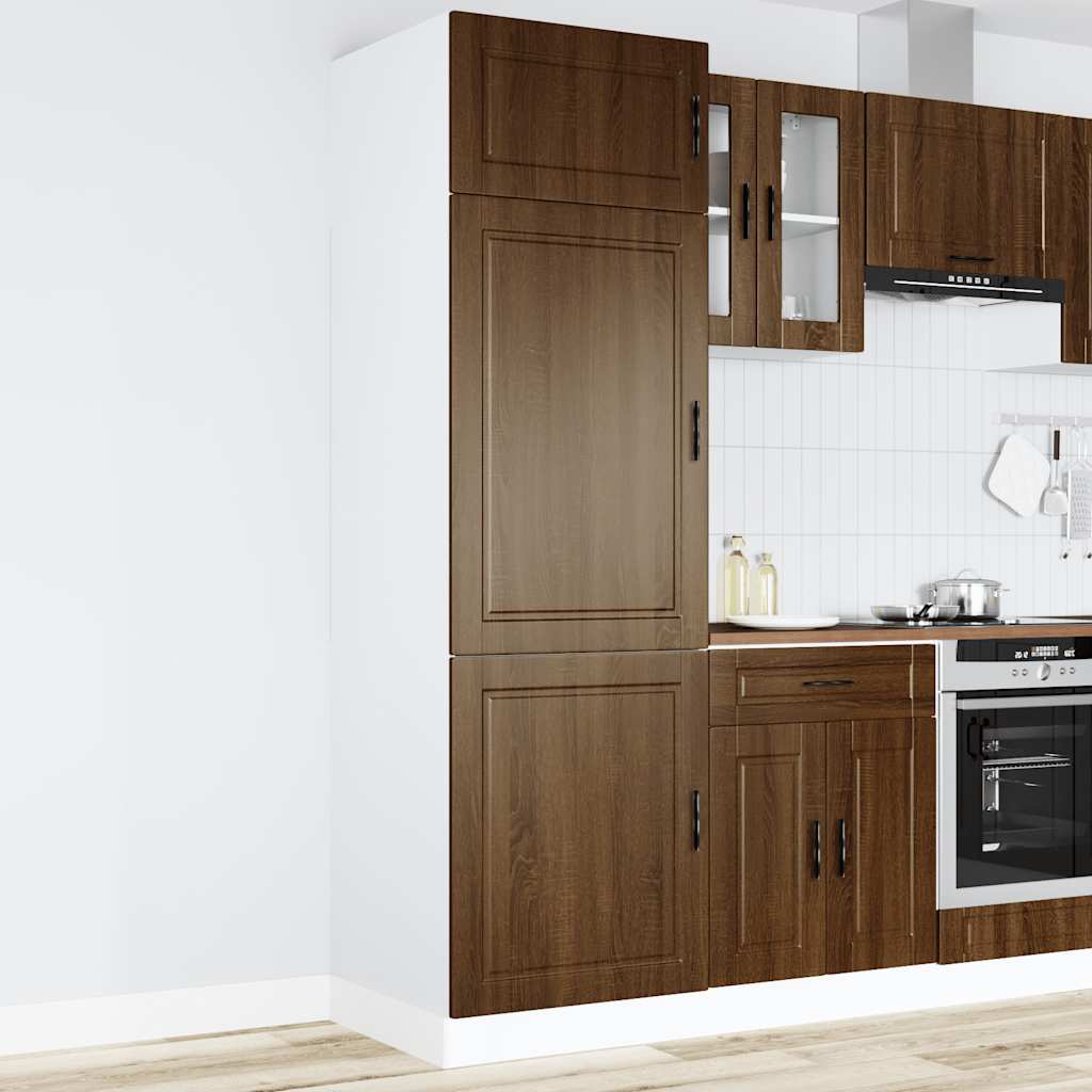 Kitchen Cupboard "Porto" Brown Oak Engineered Wood - Casper Homes