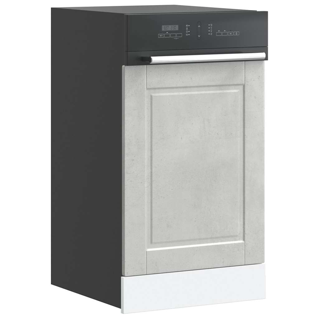 Dishwasher Panel Porto Concrete Grey 45x1,5x67 cm Engineered Wood - Decor Base