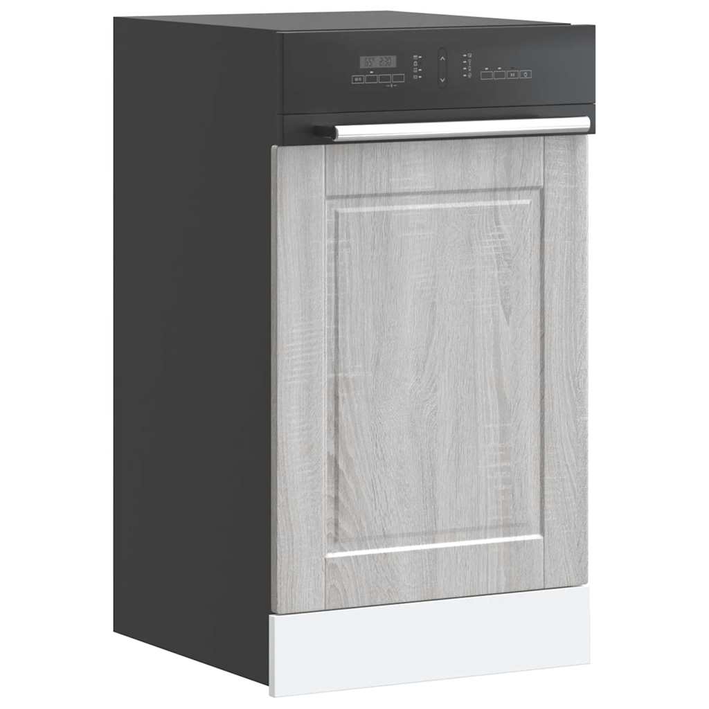 Dishwasher Panel Porto Grey Sonoma 45x1,5x67 cm Engineered Wood - Brittle & Co
