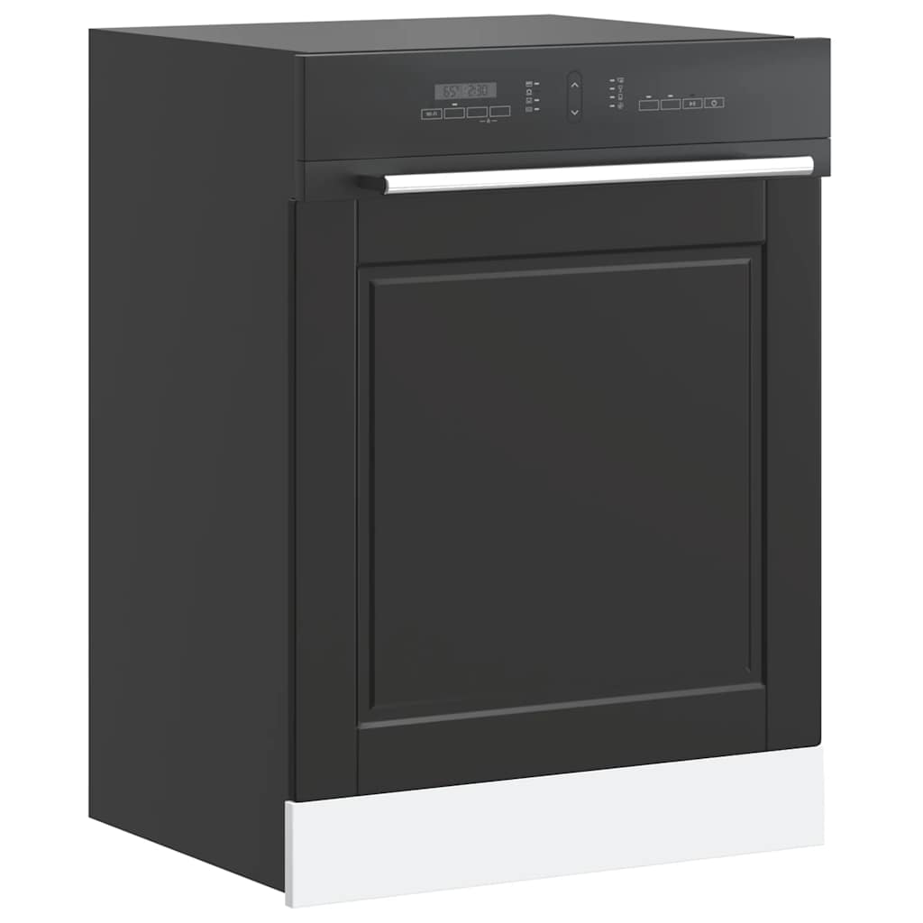 Dishwasher Panel Porto Black 60x1.5x67 cm Engineered Wood - Decor Base