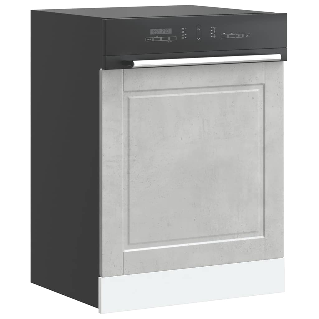 Dishwasher Panel Porto Concrete Grey 60x1.5x67 cm Engineered Wood - Charlotte Dunes