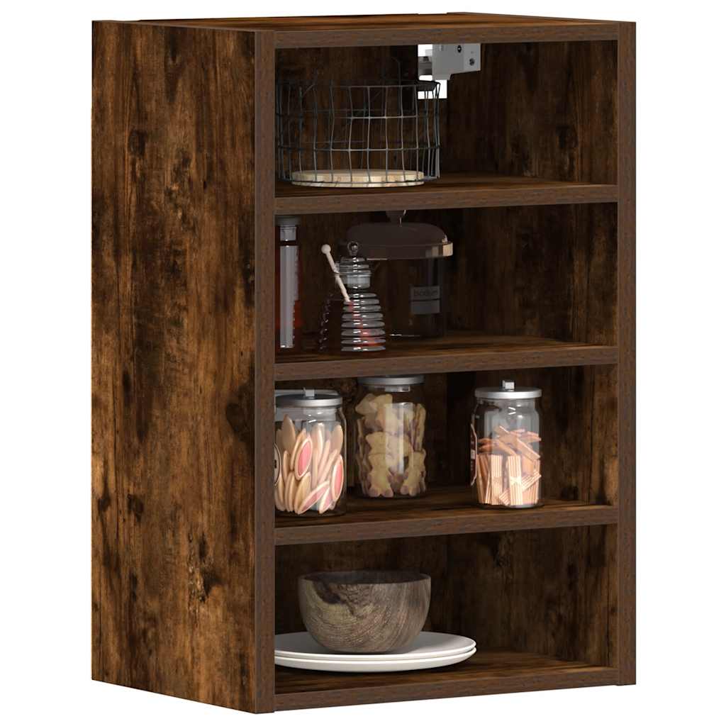 Hanging Cabinet Riga Smoked Oak 40x29.5x60 cm Engineered Wood - Decor Base