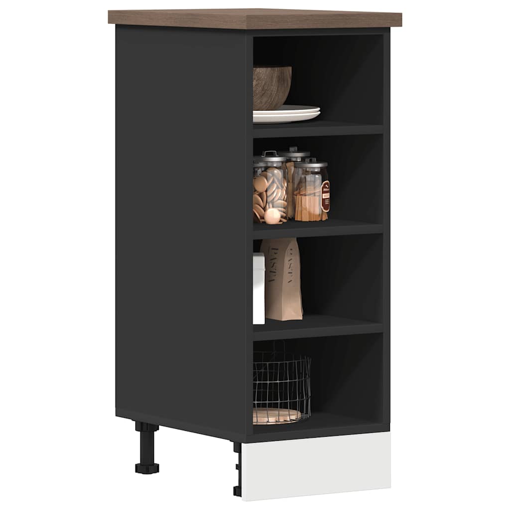 Bottom Cabinet Riga Black 30x44.5x81.5 cm Engineered Wood - The Home Maker