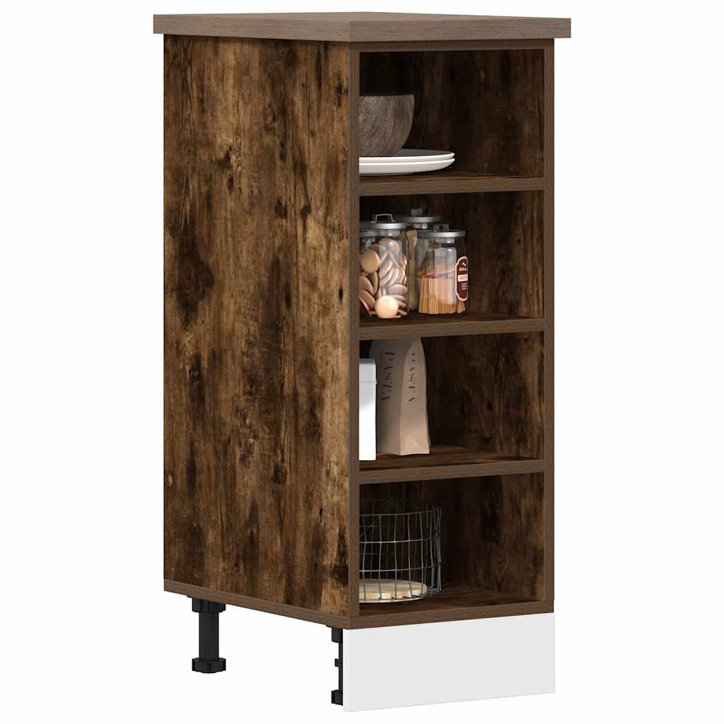 Bottom Cabinet Riga Smoked Oak 30x44.5x81.5 cm Engineered Wood - Brittle & Co