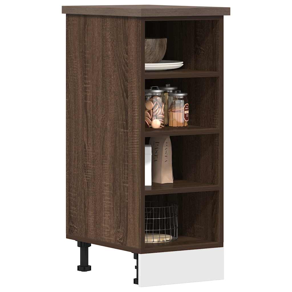 Bottom Cabinet Riga Brown Oak 30x44.5x81.5 cm Engineered Wood - Millennium Furniture
