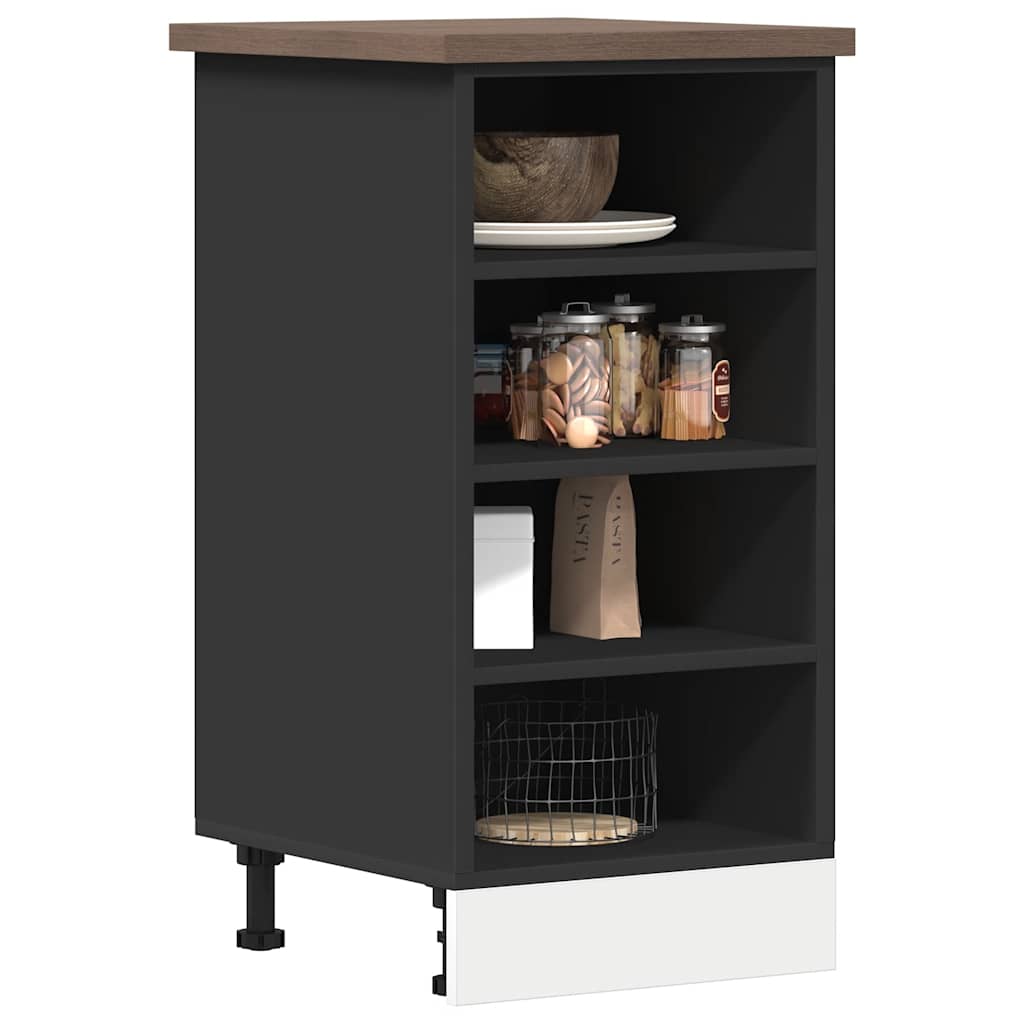 Bottom Cabinet Riga Black 40x44.5x81.5 cm Engineered Wood - Direct Imports