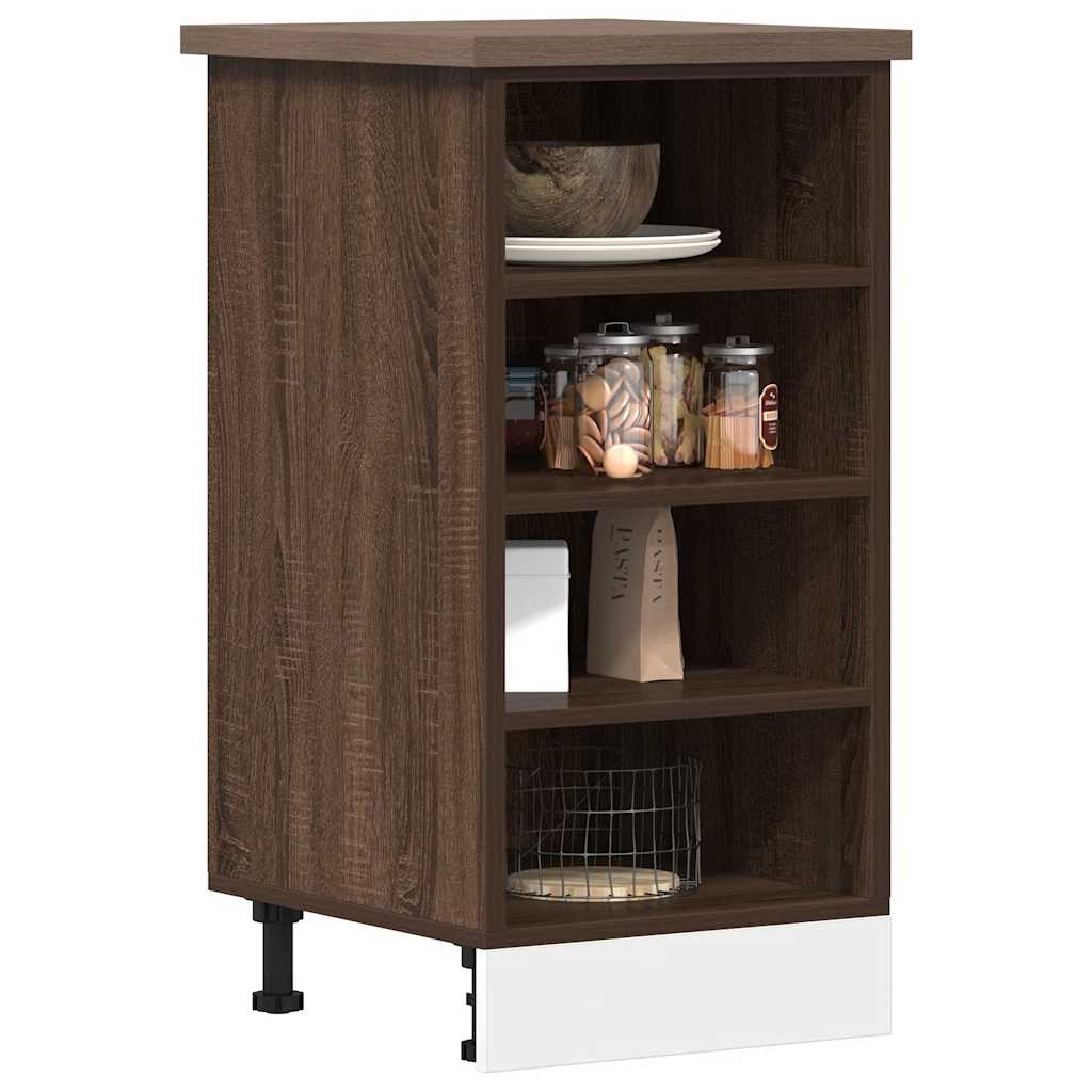 Bottom Cabinet Riga Brown Oak 40x44.5x81.5 cm Engineered Wood - Brittle & Co