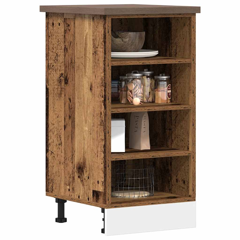 Bottom Cabinet Riga Old Wood 40x44.5x81.5 cm Engineered Wood - Brittle & Co