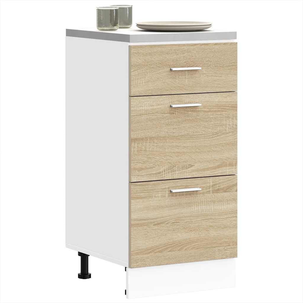 Bottom Cabinet Lyon Sonoma Oak 40x46x81.5 cm Engineered Wood - Sid & Sam