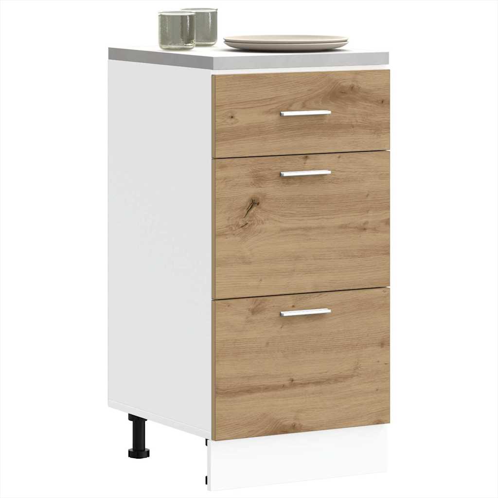 Bottom Cabinet Lyon Artisan Oak 40x46x81.5 cm Engineered Wood - Merkel Designers