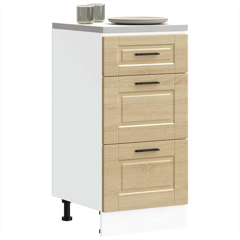 Kitchen Base Cabinet Porto Sonoma Oak Engineered Wood - Merkel Designers