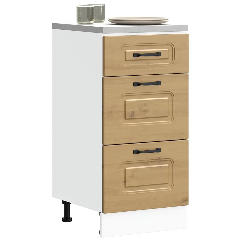 Kitchen Base Cabinet Kalmar Artisan Oak Engineered Wood - Direct Imports