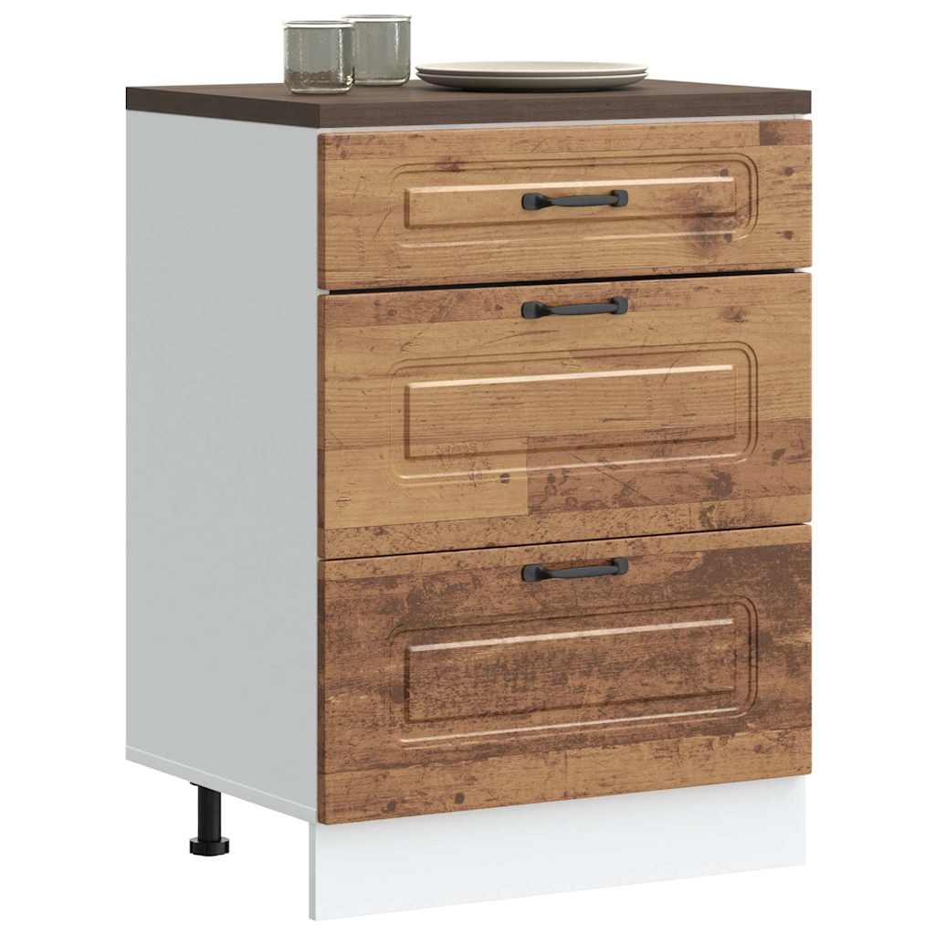 Kitchen Base Cabinet Kalmar Old Wood Engineered Wood - All Things Good