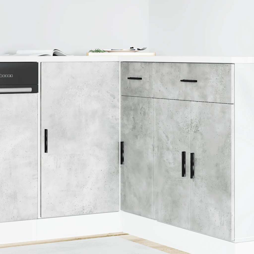Sink Base Cabinet Lyon Concrete Grey Engineered Wood - Charlotte Dunes