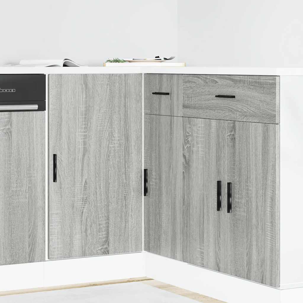Sink Base Cabinet Lyon Grey Sonoma Engineered Wood - Discount Dealers
