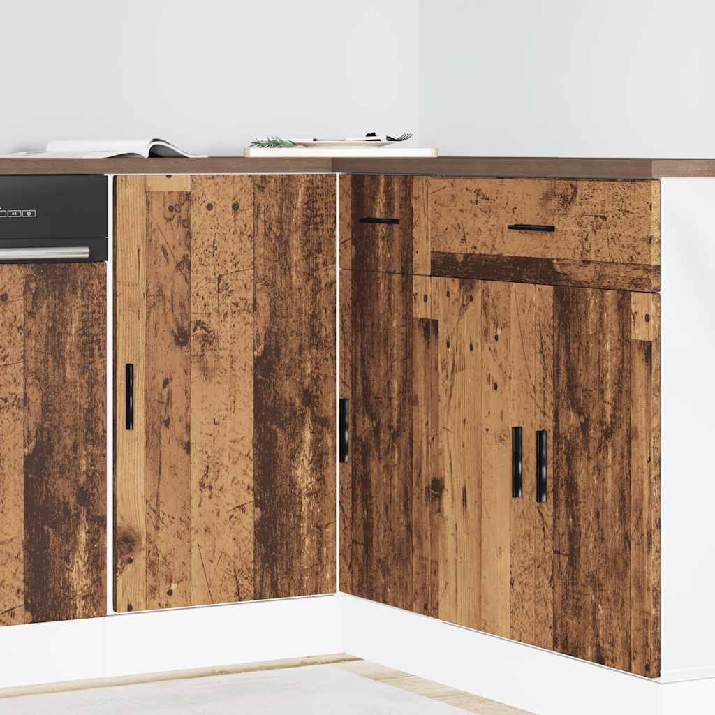 Sink Base Cabinet Lyon Old Wood Engineered Wood - Millennium Furniture