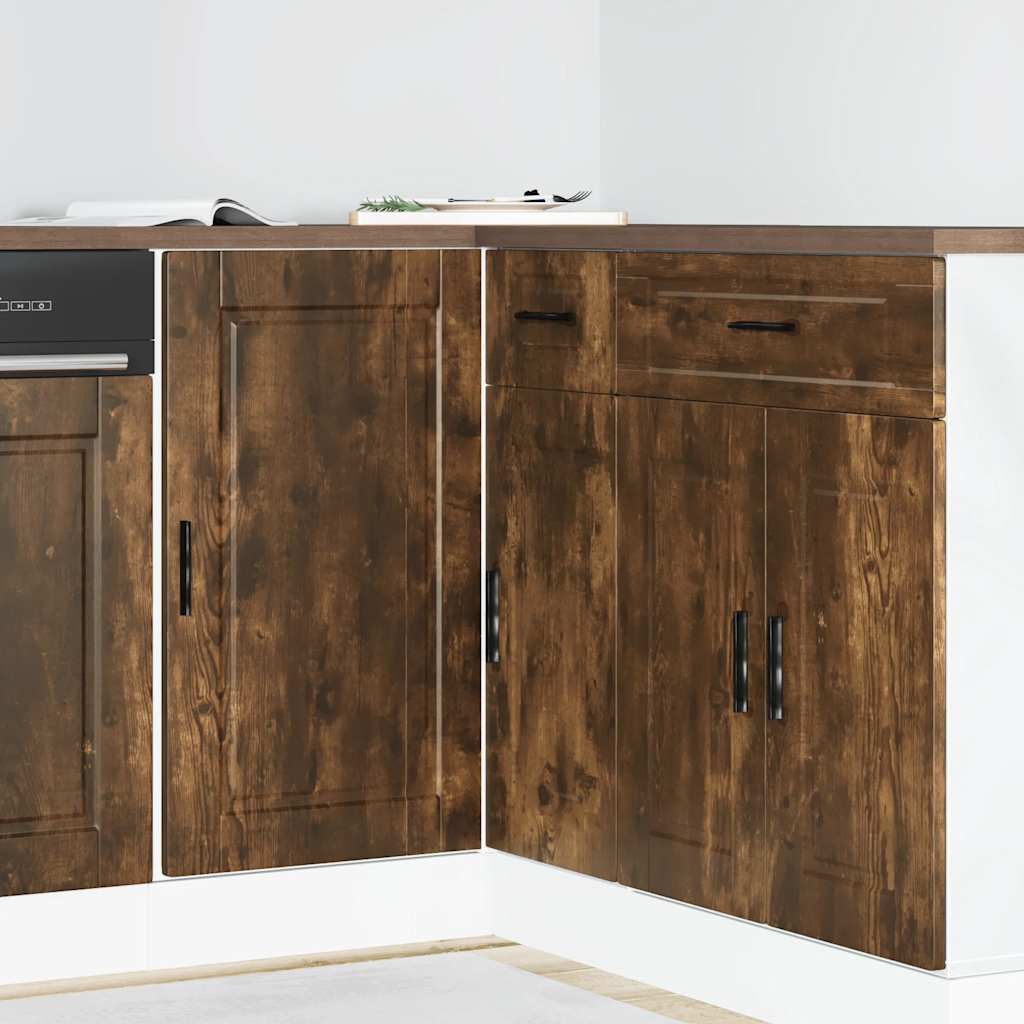 Kitchen Base Cabinet Porto Smoked Oak Engineered Wood - Decor Base