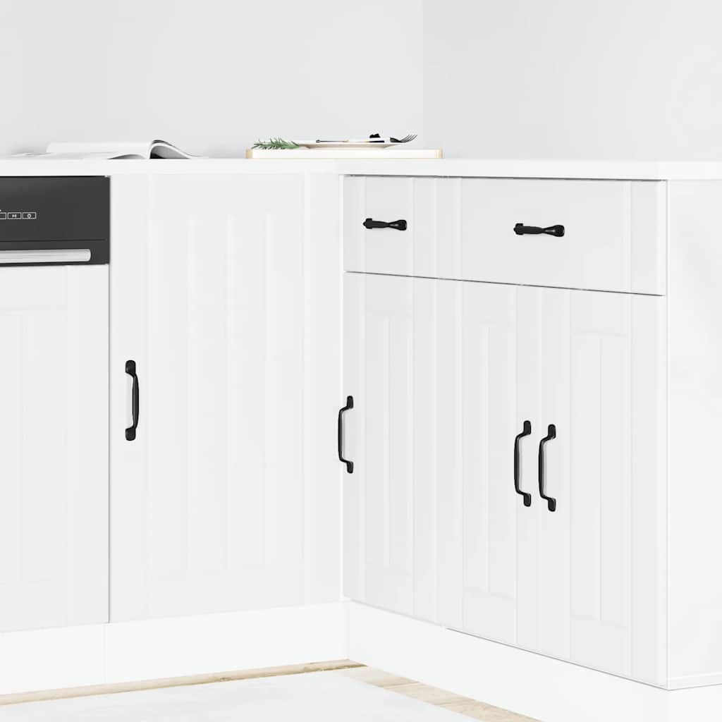Sink Base Cabinet Lucca White Engineered Wood - The Home Maker