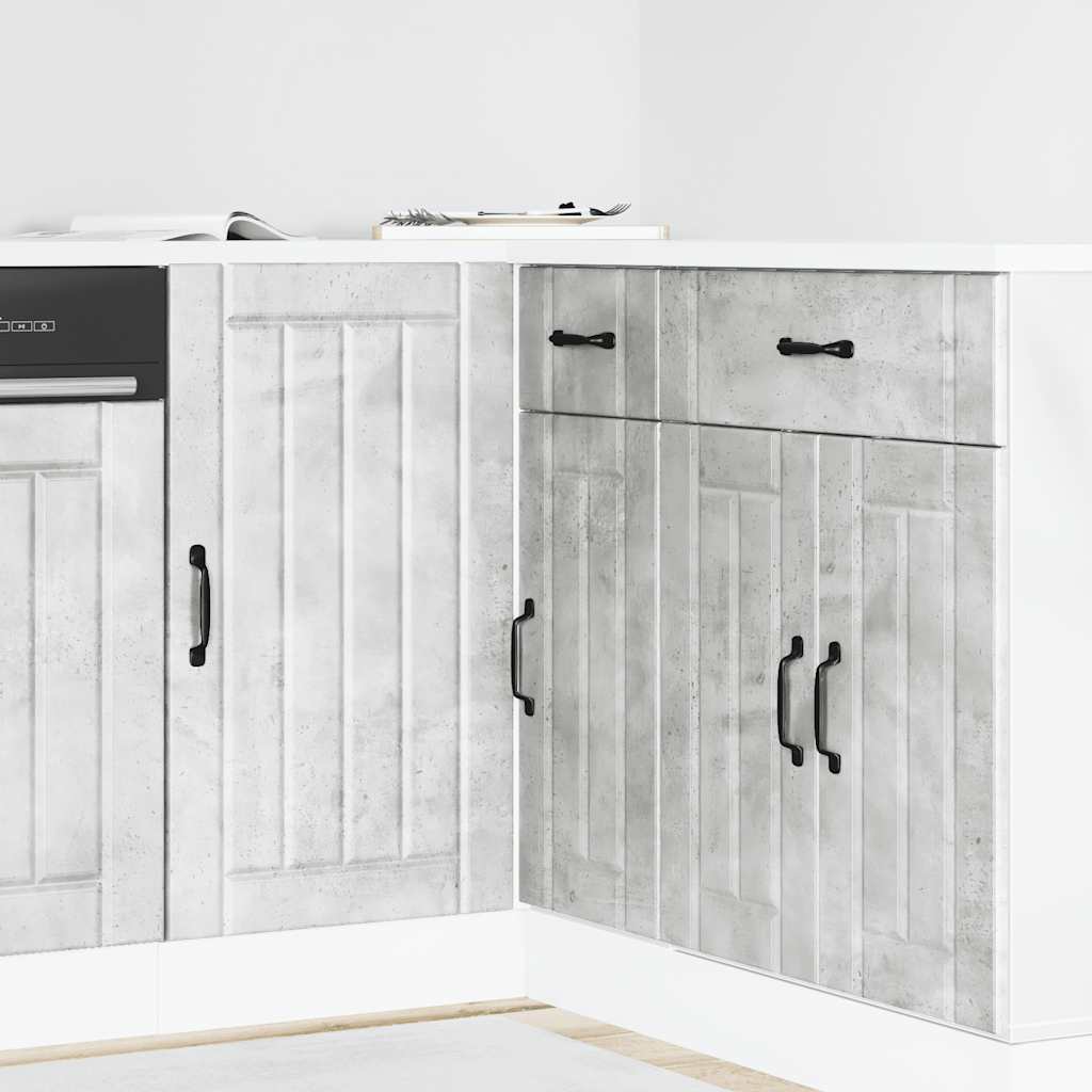 Sink Base Cabinet Lucca Concrete Grey Engineered Wood - Decor Base