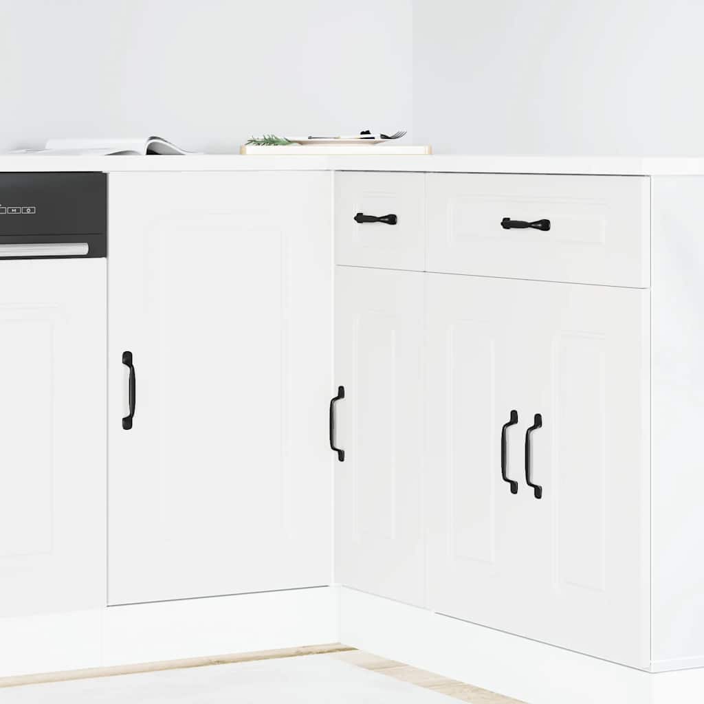 Kitchen Base Cabinet Kalmar White Engineered Wood - Brittle & Co