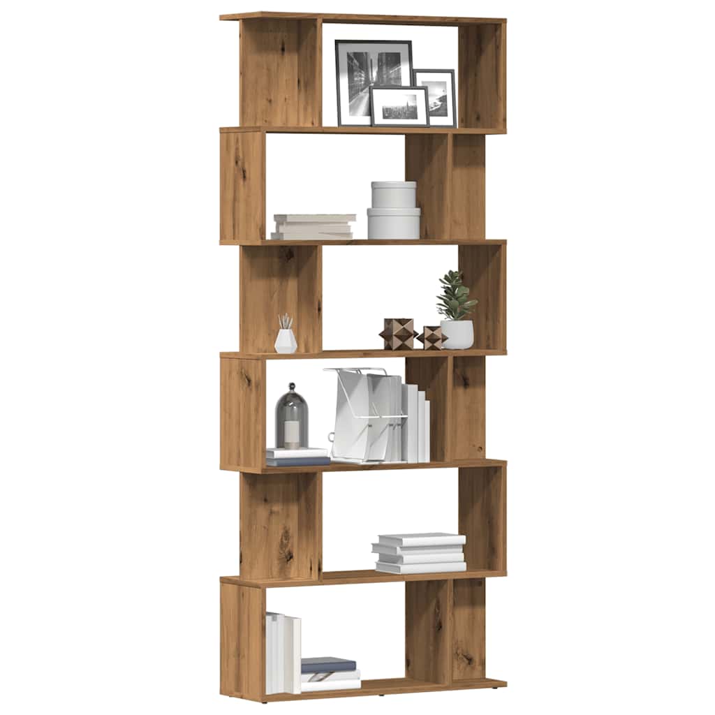 Book Cabinet Artisan Oak 80x24x192 cm Engineered Wood - Unbeatable Bargains