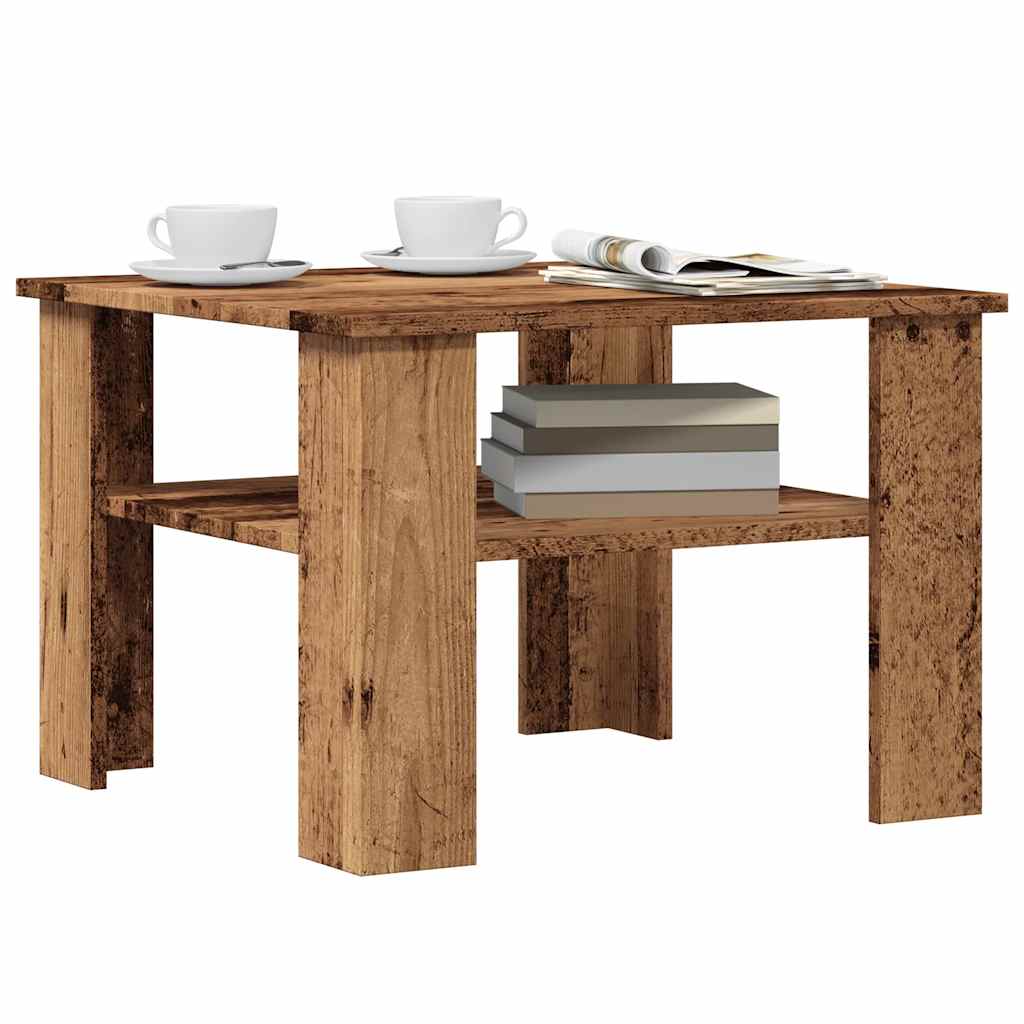 Coffee Table Old Wood 60x60x42 cm Engineered Wood - All Things Good