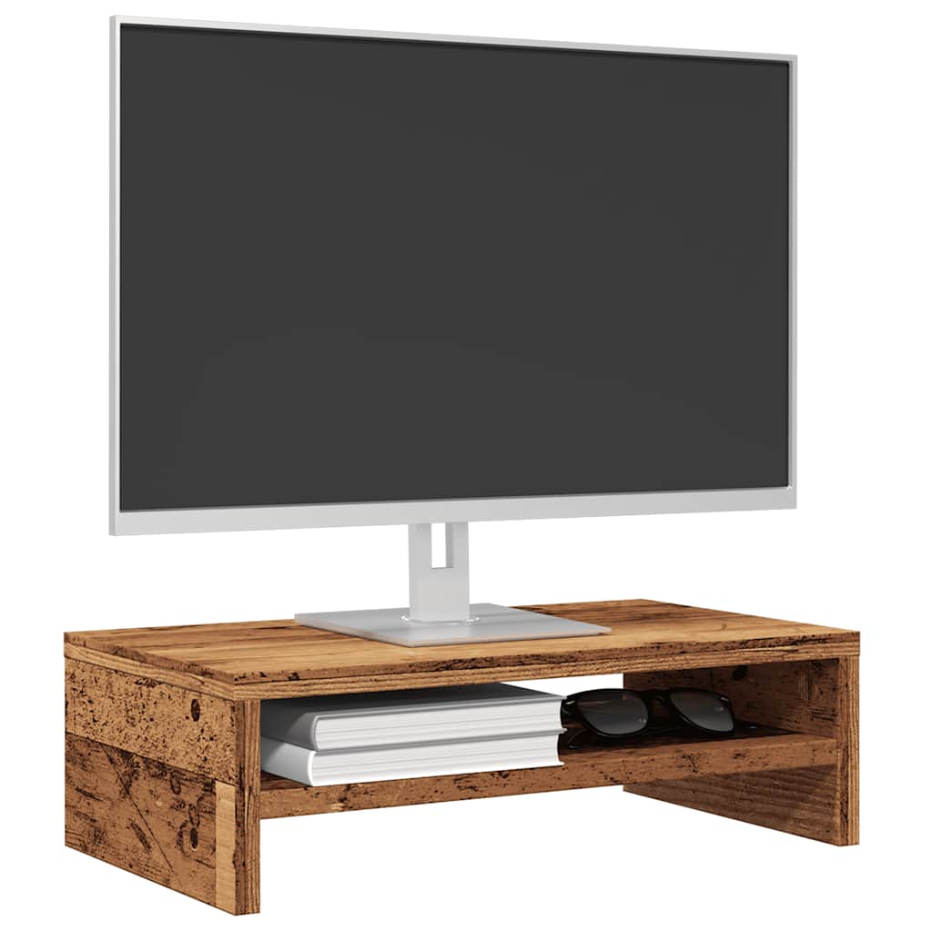 Monitor Stand Old Wood 42x24x13 cm Engineered Wood - Tyrell & Tyrell