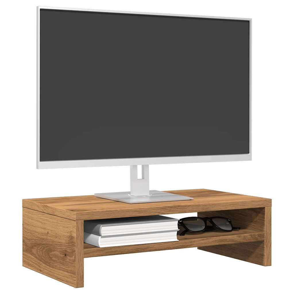 Monitor Stand Artisan Oak 42x24x13 cm Engineered Wood - The Home Maker