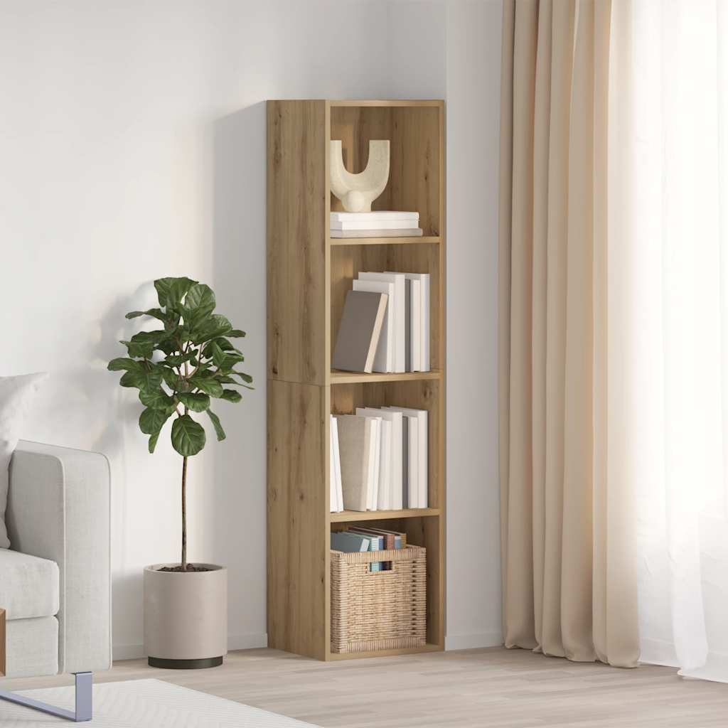 Book Cabinet/TV Cabinet Artisan Oak 36x30x143cm Engineered Wood - Decor Base