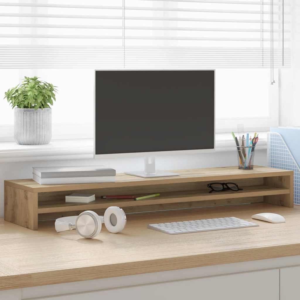 Monitor Stand Artisan Oak 100x24x13 cm Engineered Wood - Style and Chic
