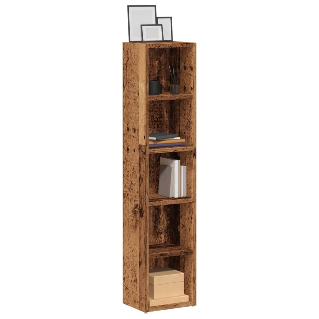 CD Cabinets 2 pcs Old Wood 21x16x93.5 cm Engineered Wood - R and M Furniture